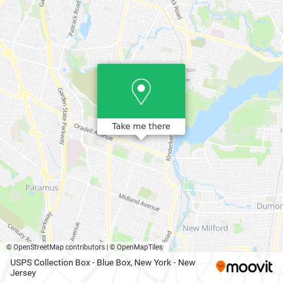 USPS Collection Box - Blue Box map