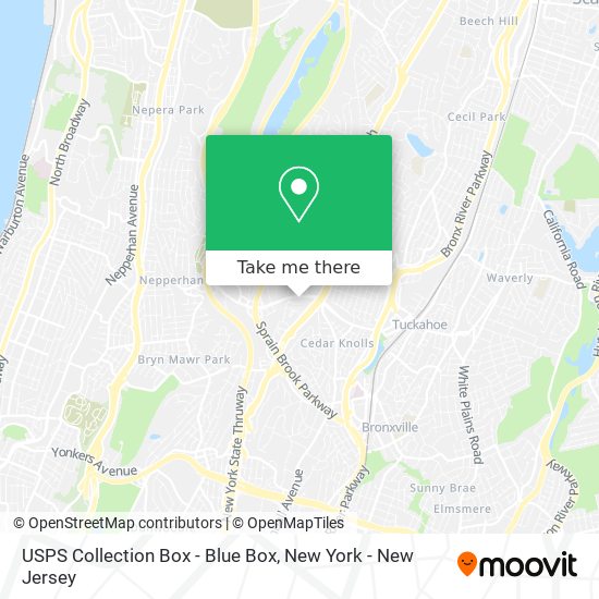 USPS Collection Box - Blue Box map