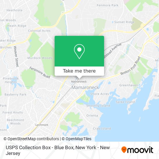 Mapa de USPS Collection Box - Blue Box