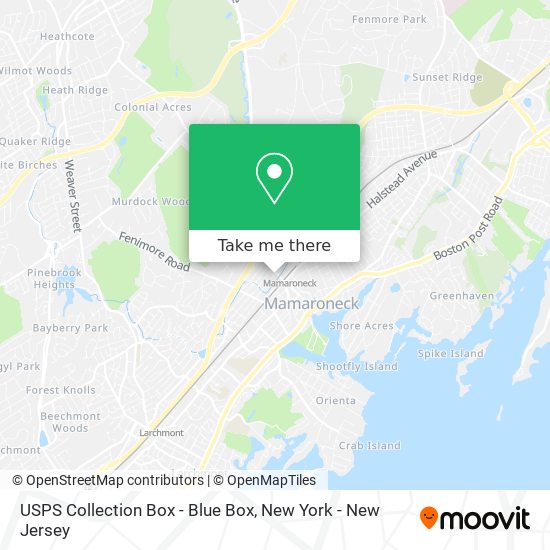 USPS Collection Box - Blue Box map