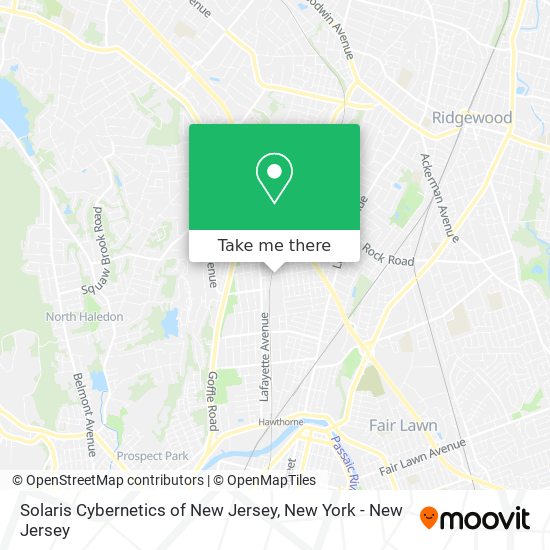 Solaris Cybernetics of New Jersey map