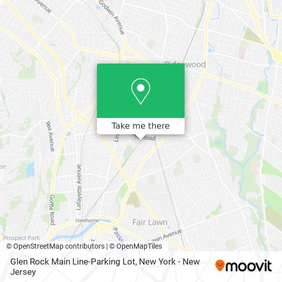 Mapa de Glen Rock Main Line-Parking Lot
