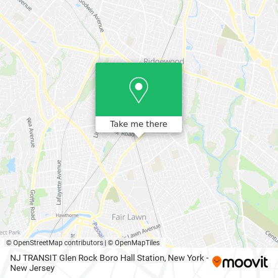 Mapa de NJ TRANSIT Glen Rock Boro Hall Station