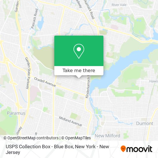 USPS Collection Box - Blue Box map