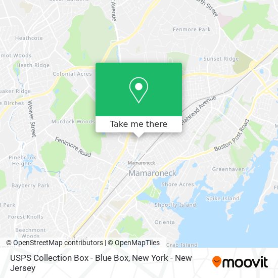 USPS Collection Box - Blue Box map