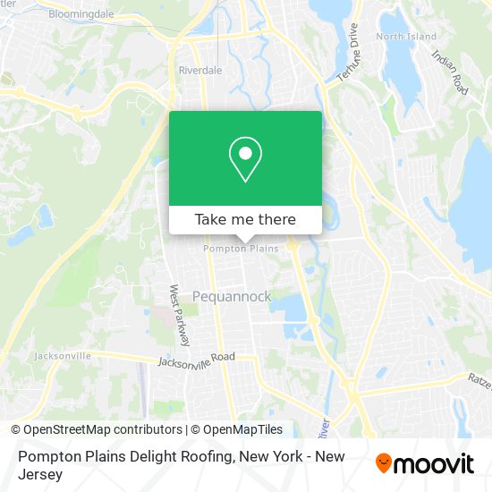 Pompton Plains Delight Roofing map