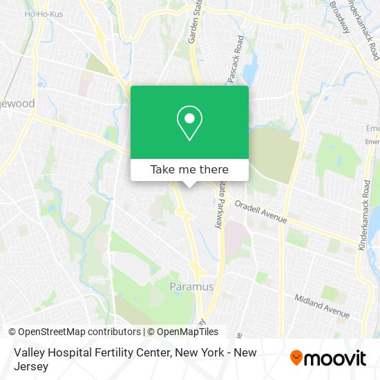 Mapa de Valley Hospital Fertility Center