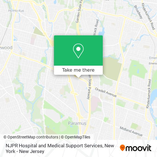 NJPR Hospital and Medical Support Services map