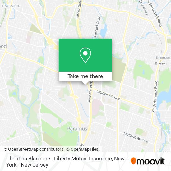 Mapa de Christina Blancone - Liberty Mutual Insurance