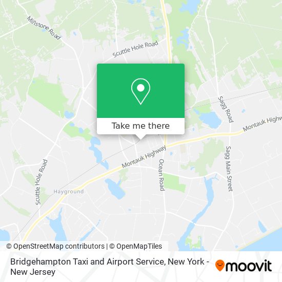 Mapa de Bridgehampton Taxi and Airport Service