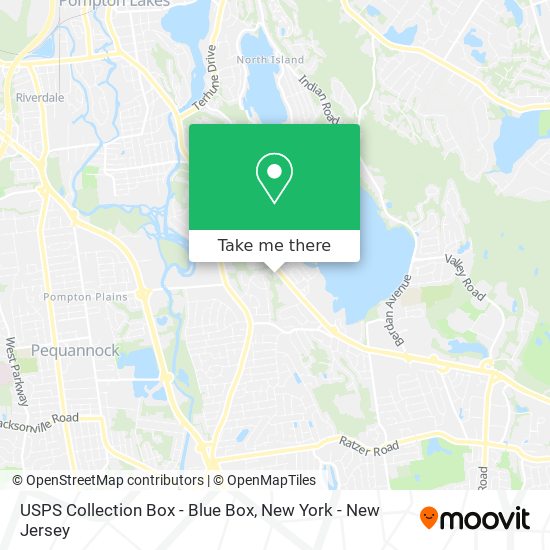 Mapa de USPS Collection Box - Blue Box