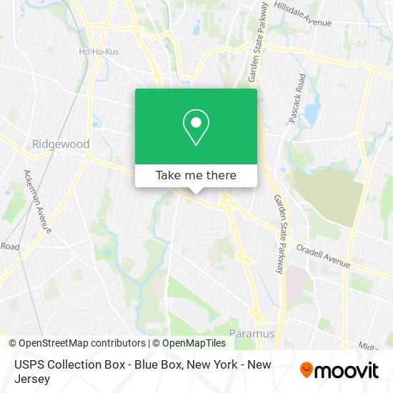 USPS Collection Box - Blue Box map