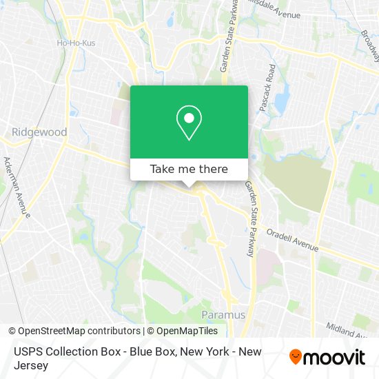 USPS Collection Box - Blue Box map