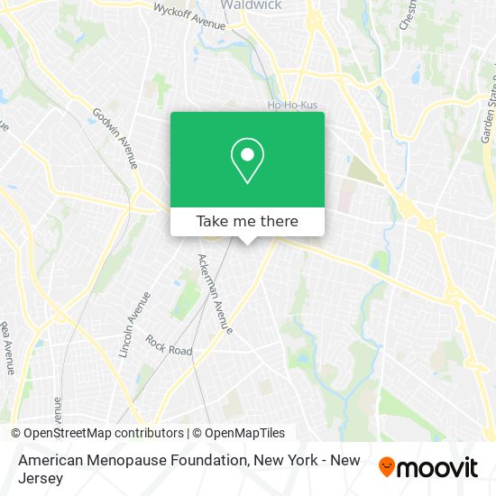 American Menopause Foundation map