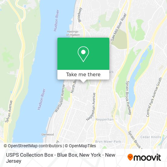 Mapa de USPS Collection Box - Blue Box