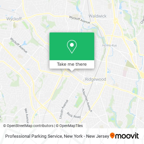 Professional Parking Service map