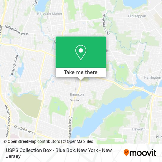 USPS Collection Box - Blue Box map