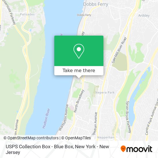 Mapa de USPS Collection Box - Blue Box