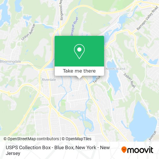 USPS Collection Box - Blue Box map