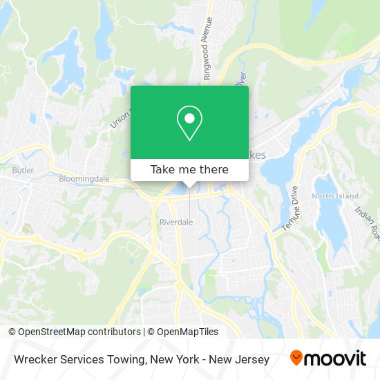 Wrecker Services Towing map