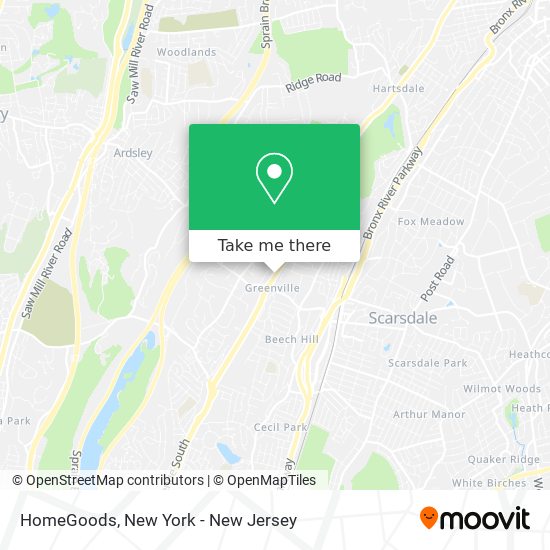 HomeGoods map