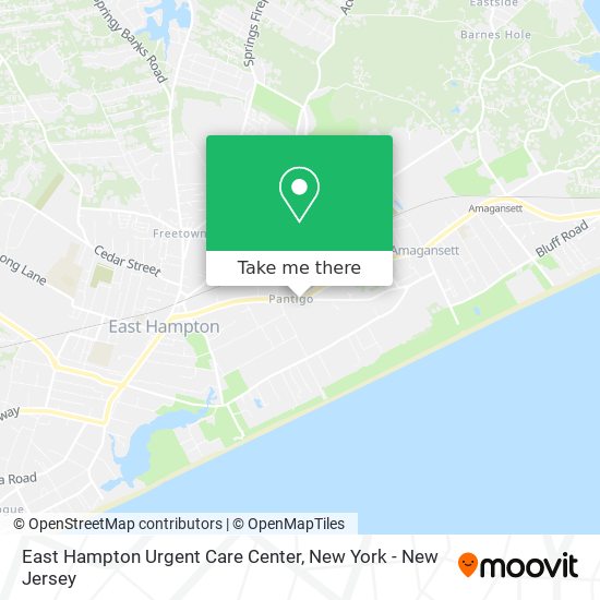 East Hampton Urgent Care Center map