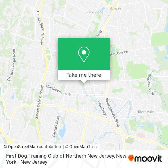 First Dog Training Club of Northern New Jersey map