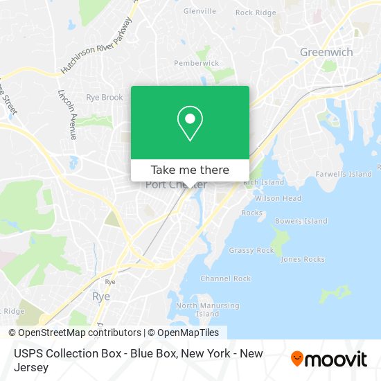 USPS Collection Box - Blue Box map