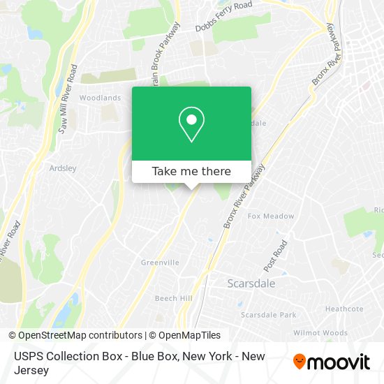 USPS Collection Box - Blue Box map