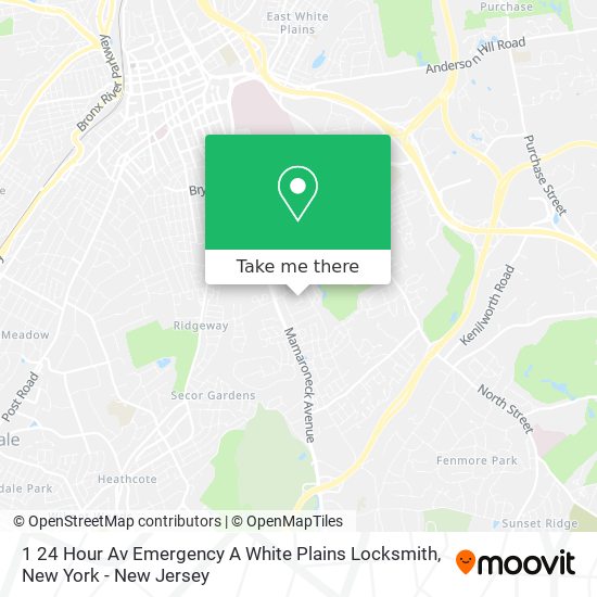 1 24 Hour Av Emergency A White Plains Locksmith map