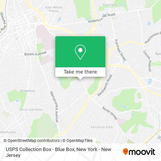 Mapa de USPS Collection Box - Blue Box