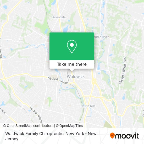 Waldwick Family Chiropractic map