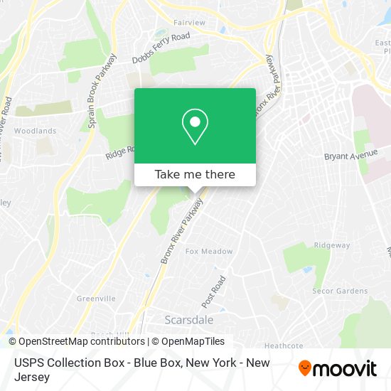 USPS Collection Box - Blue Box map