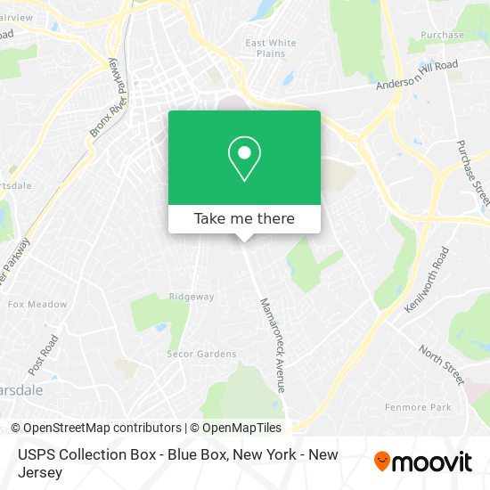 Mapa de USPS Collection Box - Blue Box