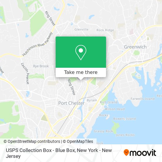 Mapa de USPS Collection Box - Blue Box