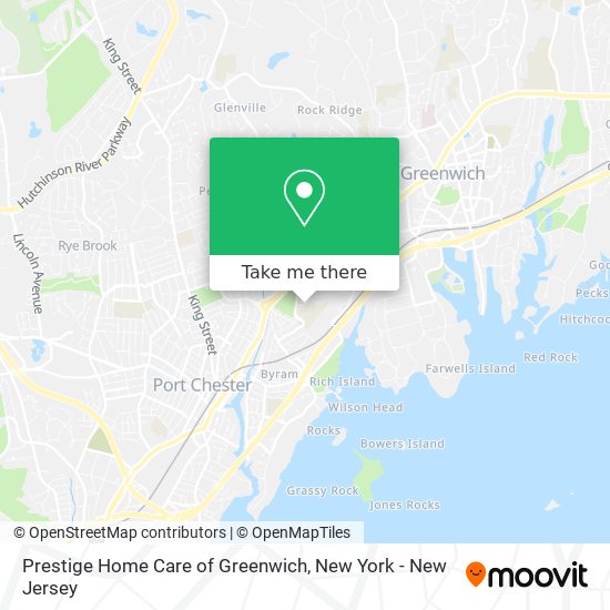 Prestige Home Care of Greenwich map