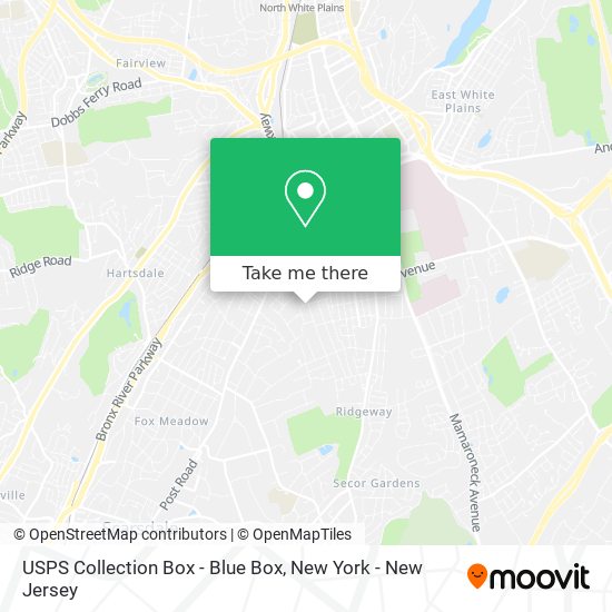 Mapa de USPS Collection Box - Blue Box