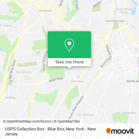 USPS Collection Box - Blue Box map