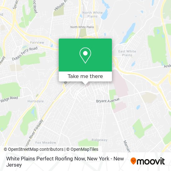 White Plains Perfect Roofing Now map