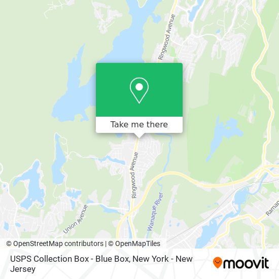 Mapa de USPS Collection Box - Blue Box