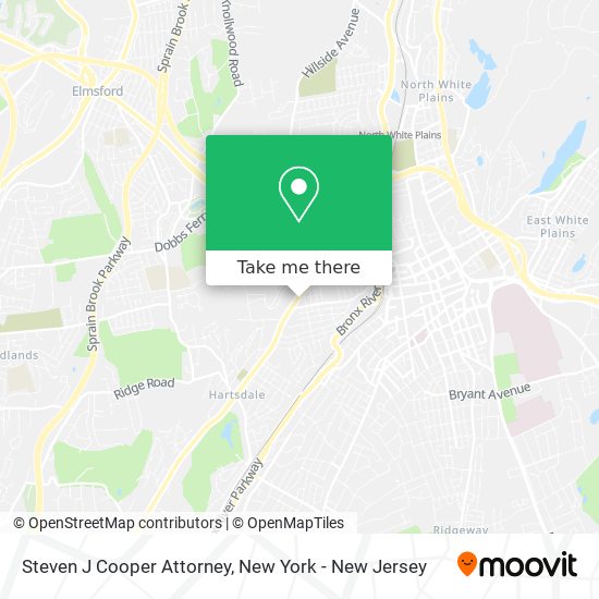 Steven J Cooper Attorney map