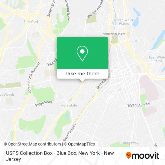 USPS Collection Box - Blue Box map