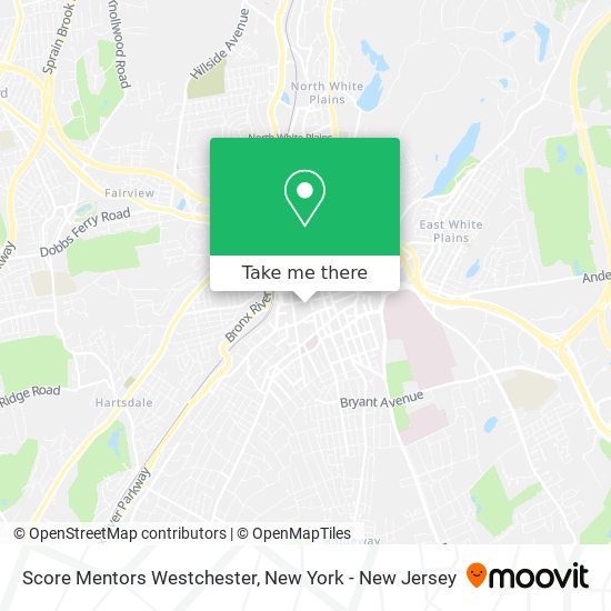 Score Mentors Westchester map