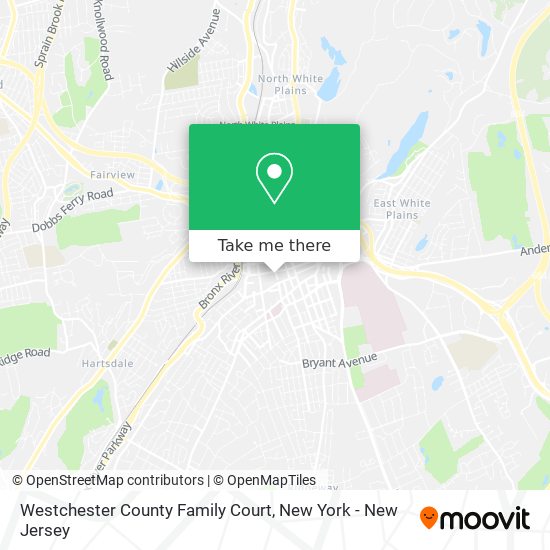 Westchester County Family Court map