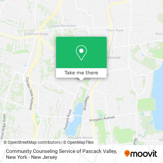 Community Counseling Service of Pascack Valley map