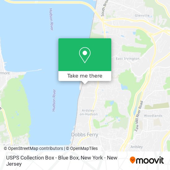 Mapa de USPS Collection Box - Blue Box