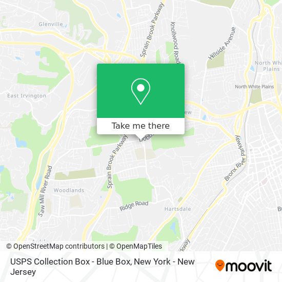 USPS Collection Box - Blue Box map