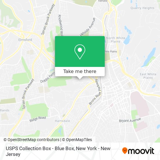 USPS Collection Box - Blue Box map