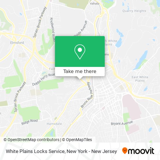 White Plains Locks Service map