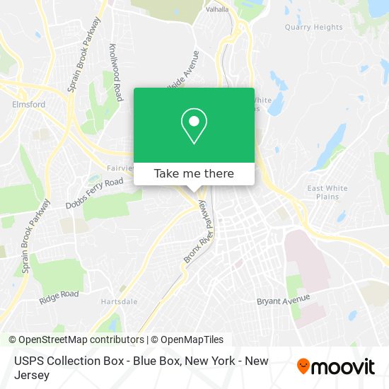 USPS Collection Box - Blue Box map